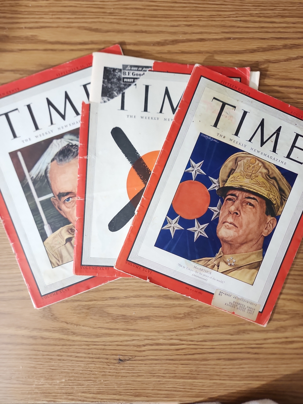Magazine Vintage Red-Cover Notebooks Set